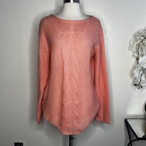 Twins Italian Mohair Wool Blend Sweater Made In Italy In Orange L